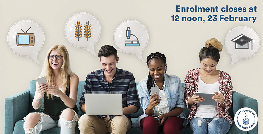 IMAGE FROM ECSA’S ADVERTISING CAMPAIGN DESIGNED TO ENCOURAGE ENROLMENT.