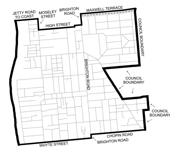 City of Holdfast Bay Somerton Ward Boundary Map